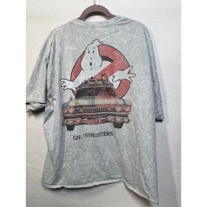 Ghostbusters Ecto-1 Stay Puft Mineral Wash Graphic T-Shirt Grey 2XL